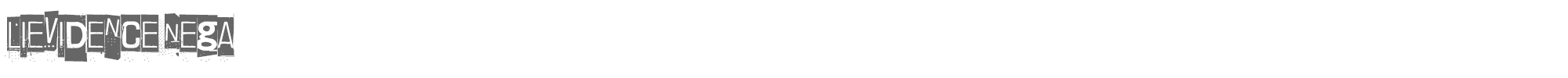 Lievidence Lievidence Nega.ttf font preview